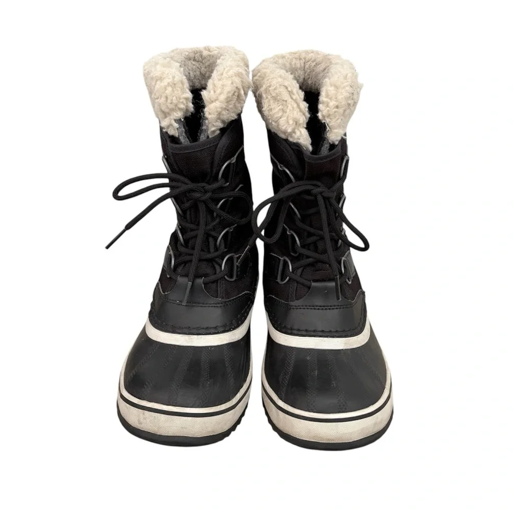 Sorel Winter Carnival Black Lace-Up Snow Waterproof Boots Outdoors Active Size 7 - Picture 15 of 15